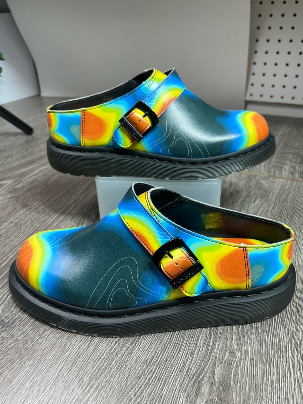Dr martens Isham Genix Napa reclaimed thermal map Clog with Buckle